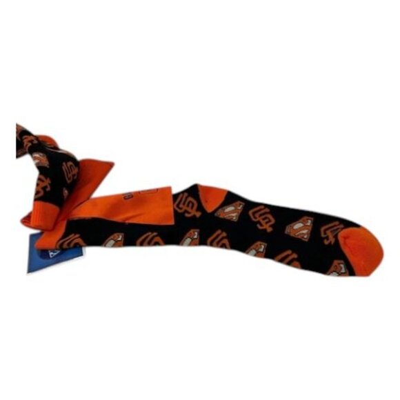 San Francisco Giants Superman Logo Socks Adult Large Black Orange Success Brands - Picture 8 of 16
